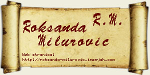 Roksanda Milurović vizit kartica